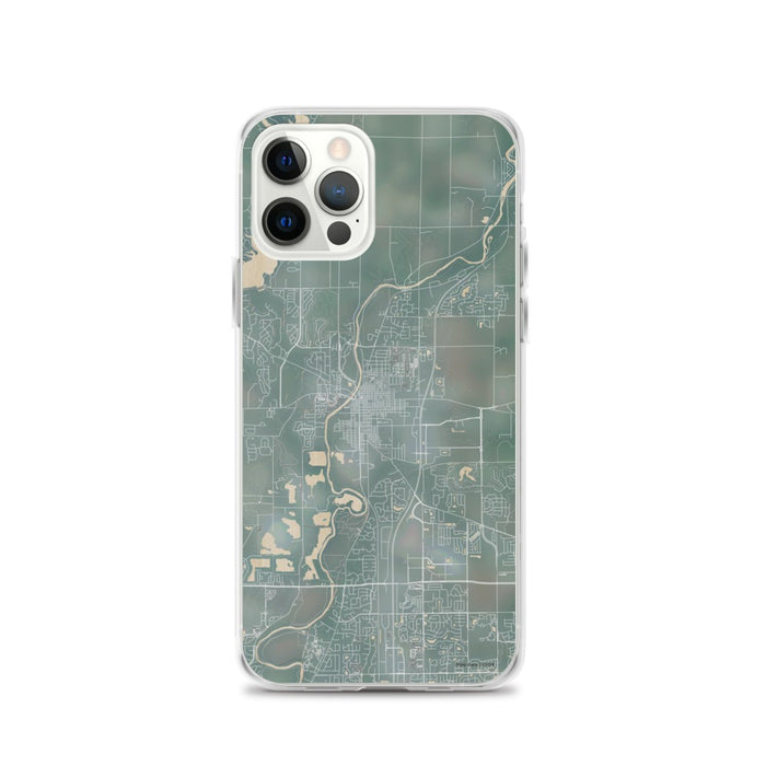 Custom iPhone 12 Pro Noblesville Indiana Map Phone Case in Afternoon