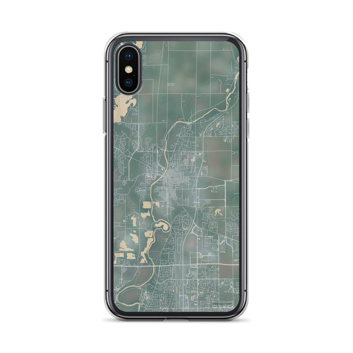 Custom iPhone X/XS Noblesville Indiana Map Phone Case in Afternoon