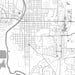 Noblesville Indiana Map Print in Classic Style Zoomed In Close Up Showing Details