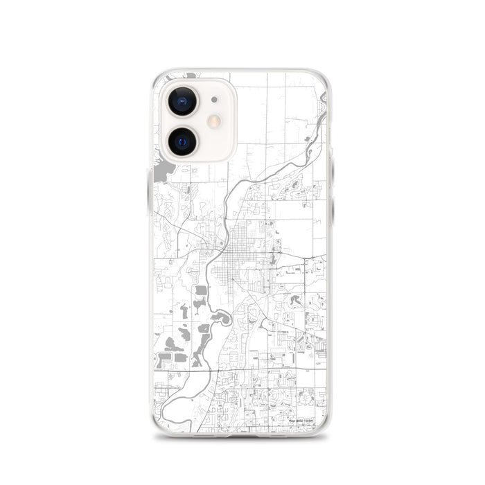 Custom iPhone 12 Noblesville Indiana Map Phone Case in Classic