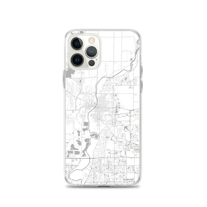 Custom iPhone 12 Pro Noblesville Indiana Map Phone Case in Classic