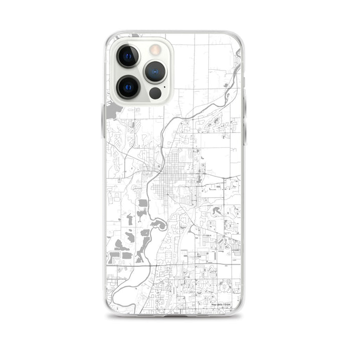 Custom iPhone 12 Pro Max Noblesville Indiana Map Phone Case in Classic