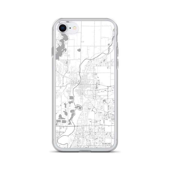 Custom iPhone SE Noblesville Indiana Map Phone Case in Classic
