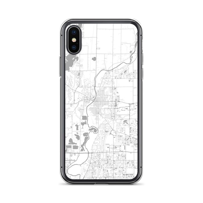 Custom iPhone X/XS Noblesville Indiana Map Phone Case in Classic