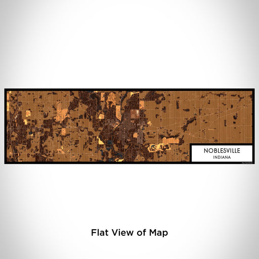 Flat View of Map Custom Noblesville Indiana Map Enamel Mug in Ember