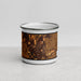 Front View Custom Noblesville Indiana Map Enamel Mug in Ember