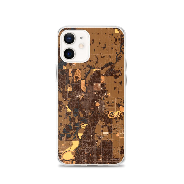 Custom iPhone 12 Noblesville Indiana Map Phone Case in Ember