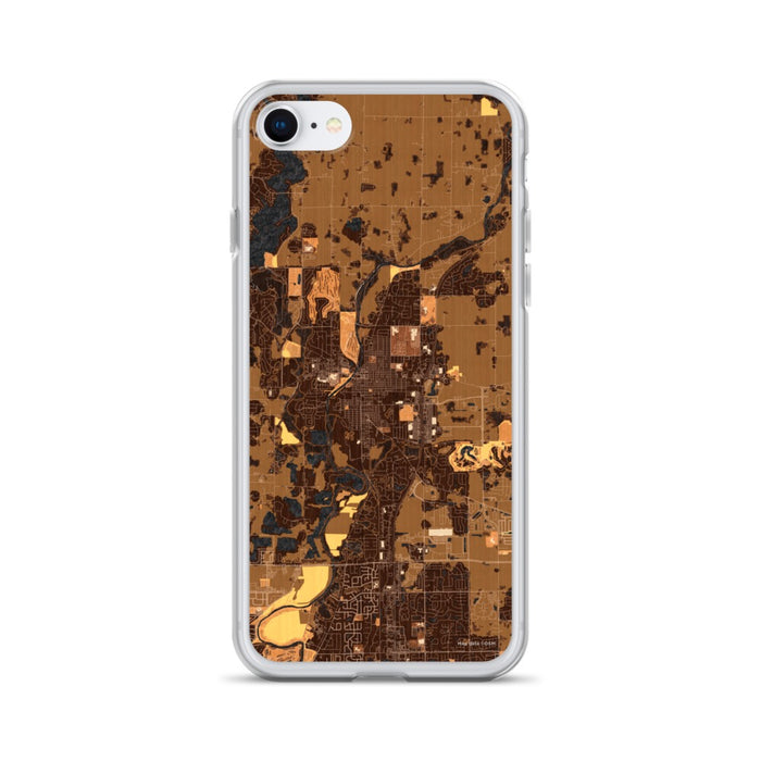 Custom iPhone SE Noblesville Indiana Map Phone Case in Ember
