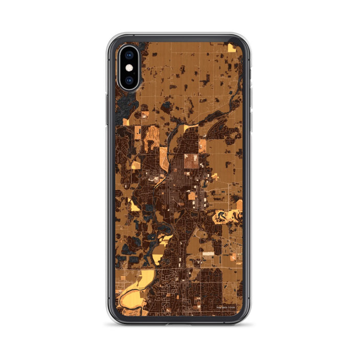 Custom iPhone XS Max Noblesville Indiana Map Phone Case in Ember