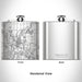 Rendered View of Noblesville Indiana Map Engraving on 6oz Stainless Steel Flask