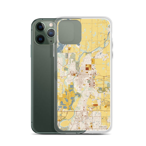 Custom Noblesville Indiana Map Phone Case in Woodblock