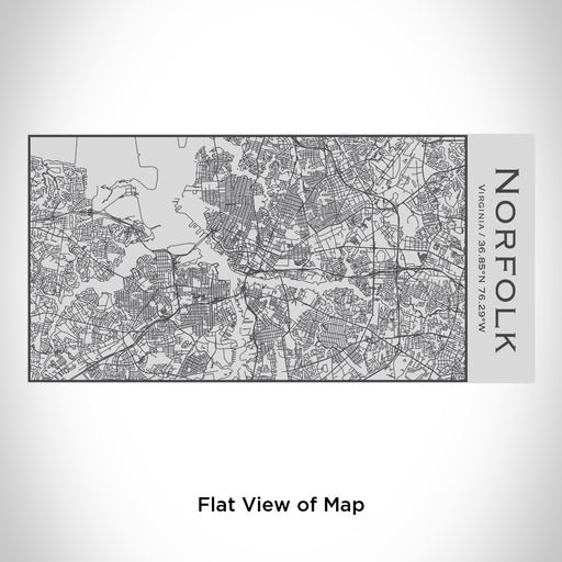 Rendered View of Norfolk Virginia Map Engraving on 17oz Stainless Steel Insulated Cola Bottle