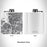 Rendered View of Norfolk Virginia Map Engraving on 6oz Stainless Steel Flask in White