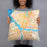 Person holding 18x18 Custom Norfolk Virginia Map Throw Pillow in Watercolor