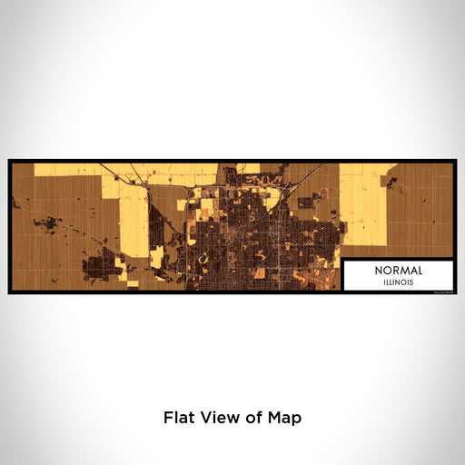 Flat View of Map Custom Normal Illinois Map Enamel Mug in Ember