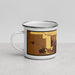 Left View Custom Normal Illinois Map Enamel Mug in Ember