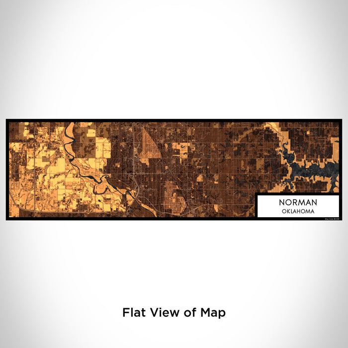 Flat View of Map Custom Norman Oklahoma Map Enamel Mug in Ember