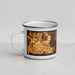 Left View Custom Norman Oklahoma Map Enamel Mug in Ember