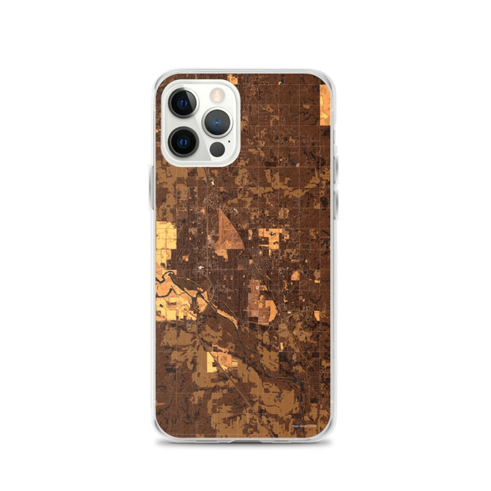 Custom Norman Oklahoma Map iPhone 12 Pro Phone Case in Ember