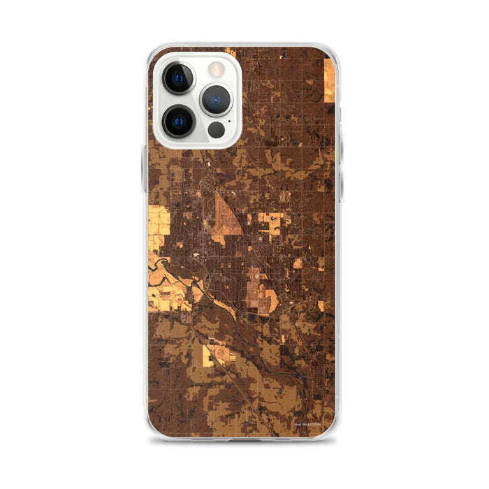 Custom Norman Oklahoma Map iPhone 12 Pro Max Phone Case in Ember