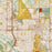 Norman Oklahoma Map Print in Woodblock Style Zoomed In Close Up Showing Details