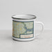 Right View Custom Norman Oklahoma Map Enamel Mug in Woodblock