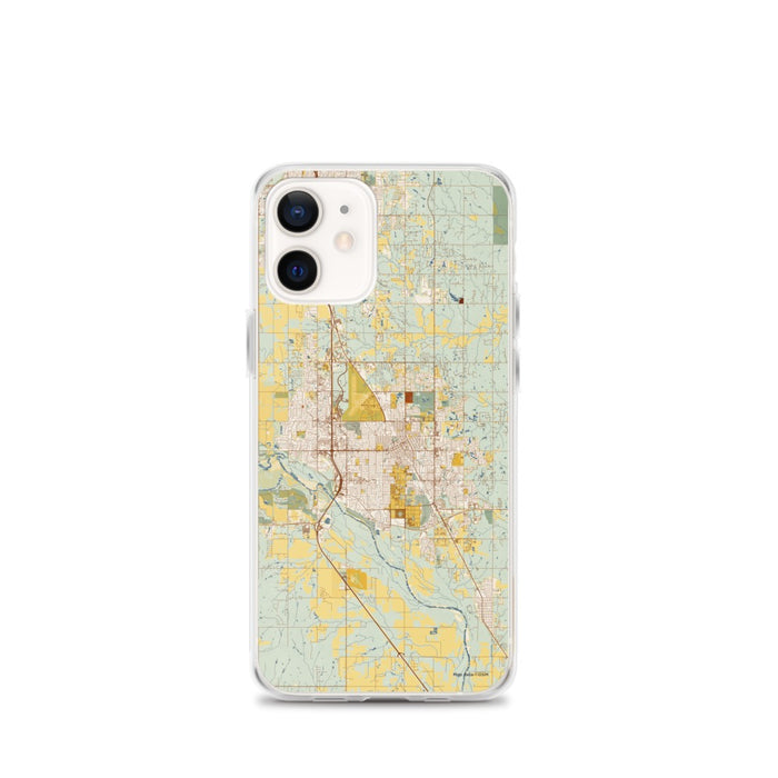 Custom Norman Oklahoma Map iPhone 12 mini Phone Case in Woodblock