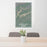 24x36 Norris Lake Tennessee Map Print Portrait Orientation in Afternoon Style Behind 2 Chairs Table and Potted Plant