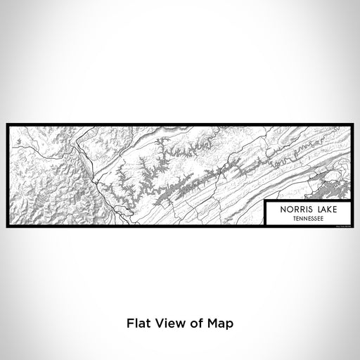 Flat View of Map Custom Norris Lake Tennessee Map Enamel Mug in Classic