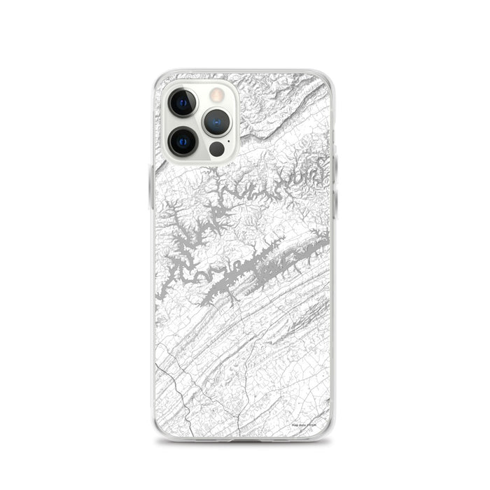 Custom Norris Lake Tennessee Map iPhone 12 Pro Phone Case in Classic
