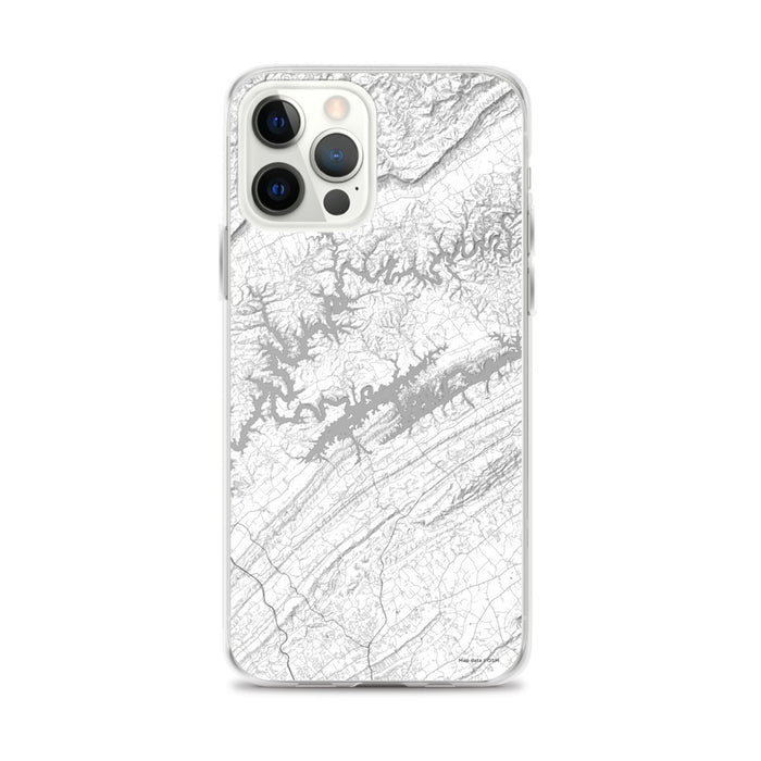 Custom Norris Lake Tennessee Map iPhone 12 Pro Max Phone Case in Classic