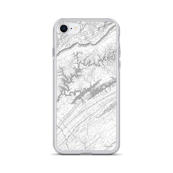 Custom Norris Lake Tennessee Map iPhone SE Phone Case in Classic