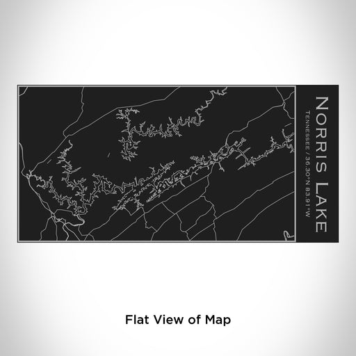 Rendered View of Norris Lake Tennessee Map Engraving on 17oz Stainless Steel Insulated Cola Bottle in Black