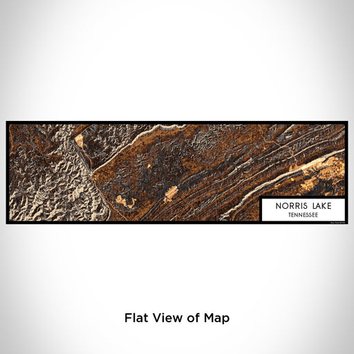 Flat View of Map Custom Norris Lake Tennessee Map Enamel Mug in Ember