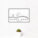 12x18 North Bend Nebraska Map Print Landscape Orientation in Classic Style With Small Cactus Plant in White Planter