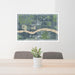 24x36 North Bend Nebraska Map Print Lanscape Orientation in Afternoon Style Behind 2 Chairs Table and Potted Plant