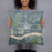 Person holding 18x18 Custom North Bend Nebraska Map Throw Pillow in Afternoon