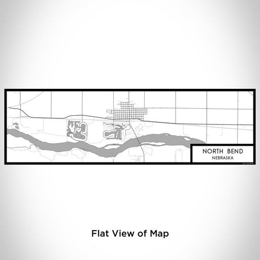Flat View of Map Custom North Bend Nebraska Map Enamel Mug in Classic