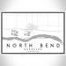 North Bend Nebraska Map Print Landscape Orientation in Classic Style With Shaded Background