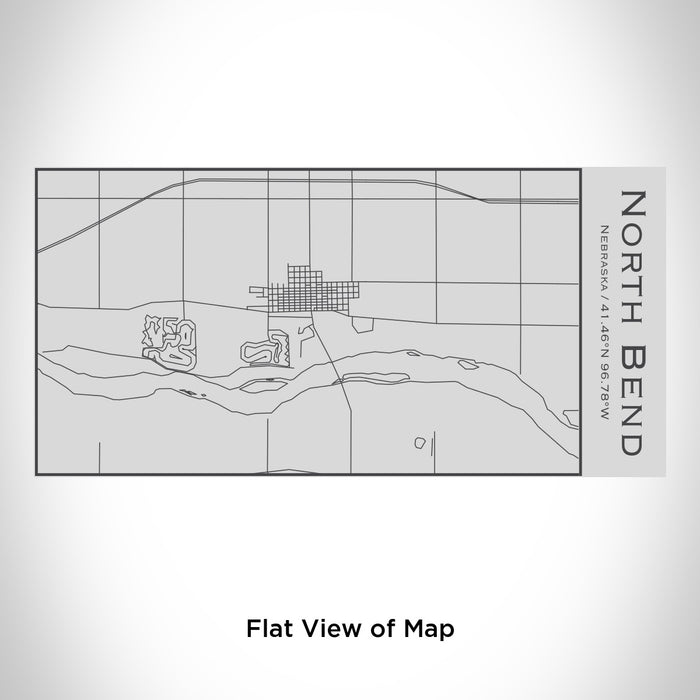 Rendered View of North Bend Nebraska Map Engraving on 17oz Stainless Steel Insulated Cola Bottle