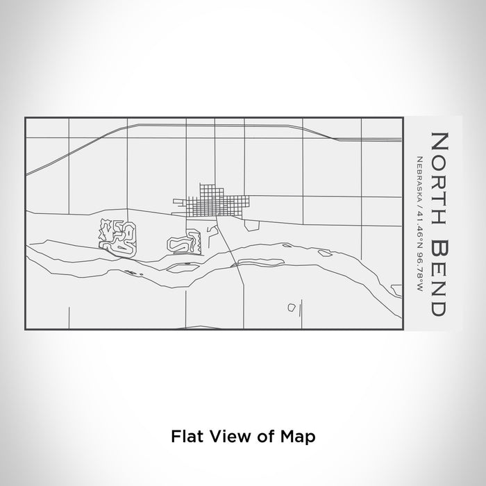 Rendered View of North Bend Nebraska Map Engraving on 17oz Stainless Steel Insulated Cola Bottle in White