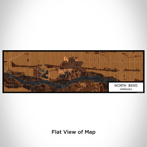 Flat View of Map Custom North Bend Nebraska Map Enamel Mug in Ember