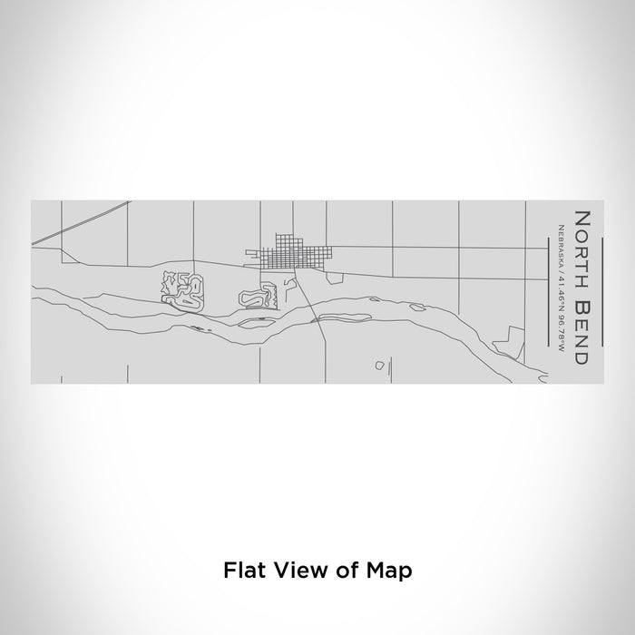 Rendered View of North Bend Nebraska Map Engraving on 10oz Stainless Steel Insulated Cup with Sipping Lid