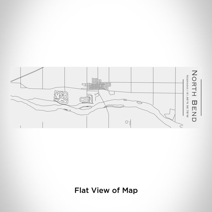 Rendered View of North Bend Nebraska Map Engraving on 10oz Stainless Steel Insulated Cup with Sliding Lid in White