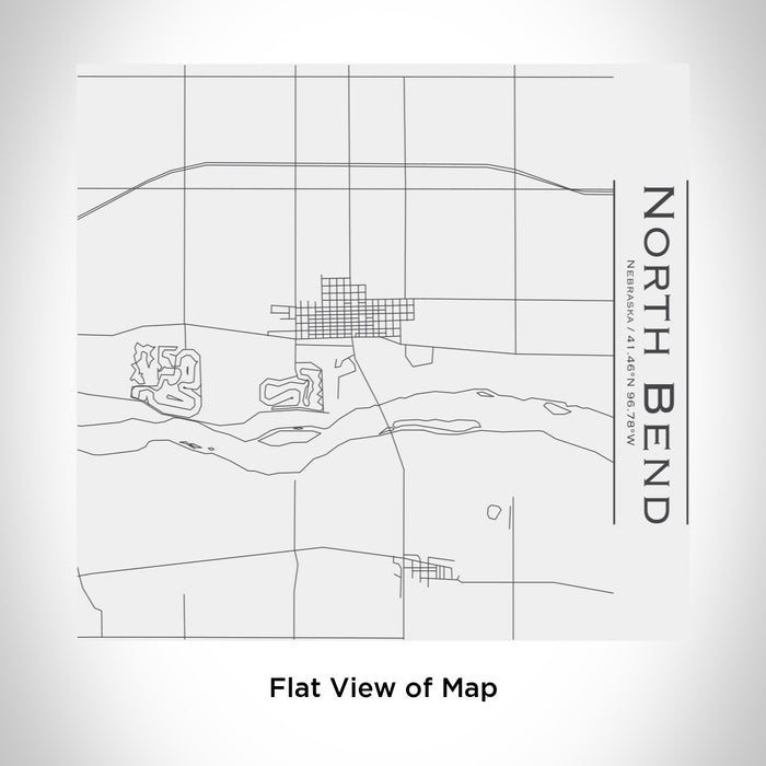 Rendered View of North Bend Nebraska Map Engraving on 17oz Stainless Steel Insulated Tumbler in White