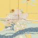 North Bend Nebraska Map Print in Woodblock Style Zoomed In Close Up Showing Details
