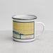 Right View Custom North Bend Nebraska Map Enamel Mug in Woodblock