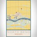 North Bend Nebraska Map Print Portrait Orientation in Woodblock Style With Shaded Background
