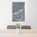 24x36 North Bonneville Washington Map Print Portrait Orientation in Afternoon Style Behind 2 Chairs Table and Potted Plant