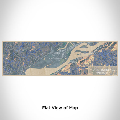 Flat View of Map Custom North Bonneville Washington Map Enamel Mug in Afternoon